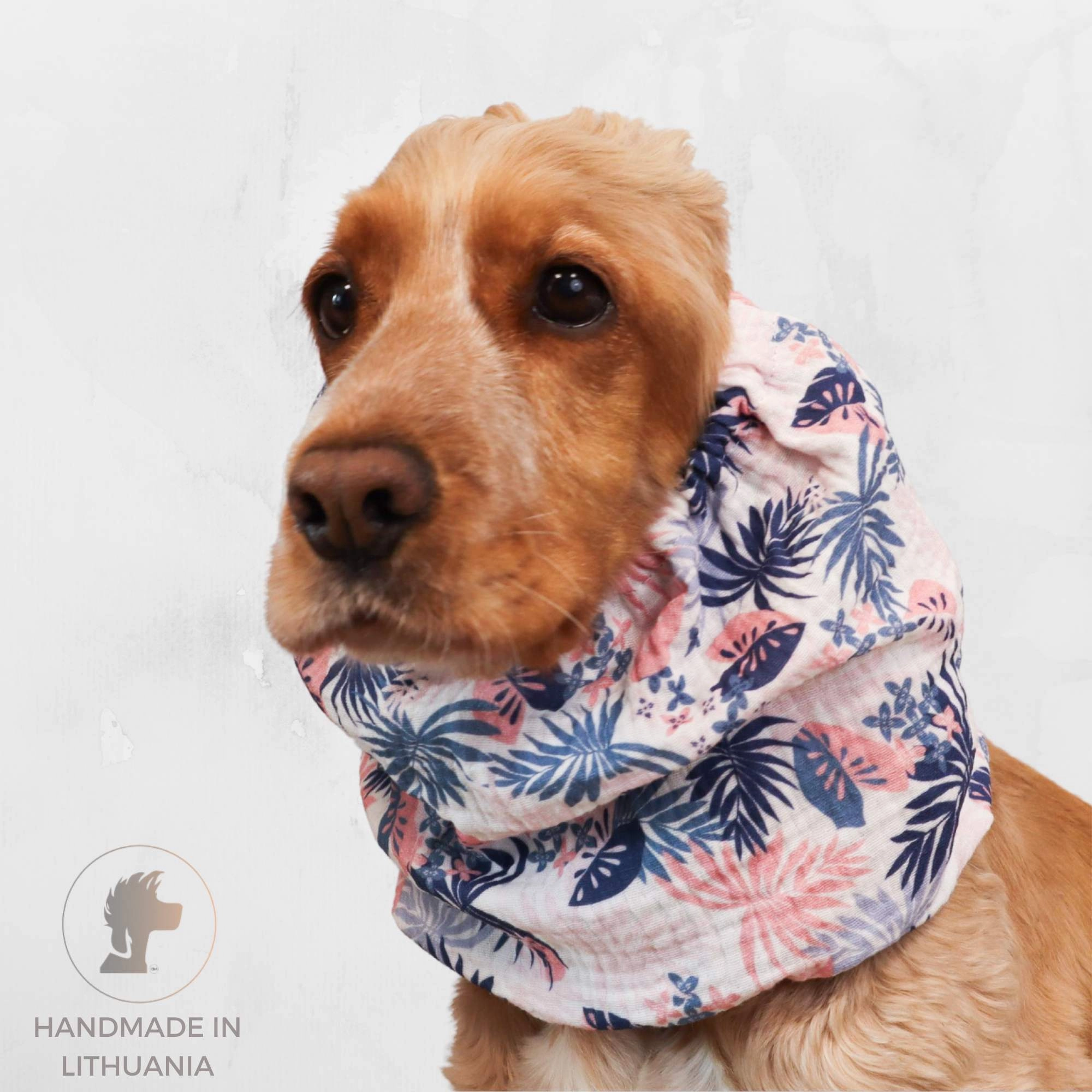 Cotton (Muslin) Dog Snood | Tropical Breeze