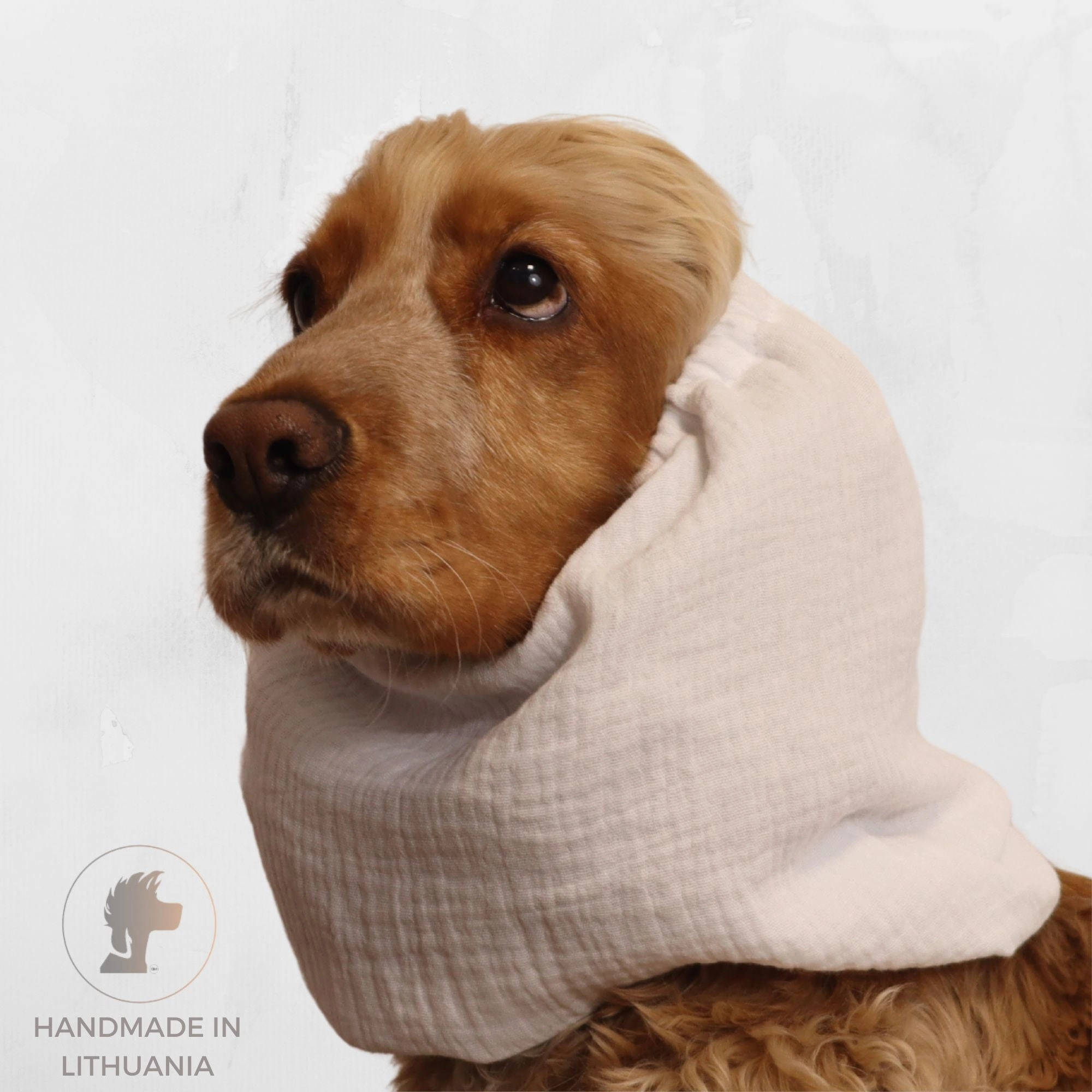 Cotton (Muslin) Dog Snood | White