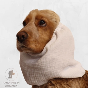 Cotton (Muslin) Dog Snood | White