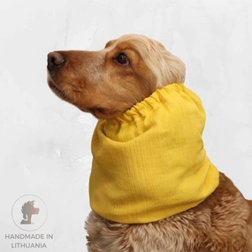 Cotton (Muslin) Dog Snood | Yellow