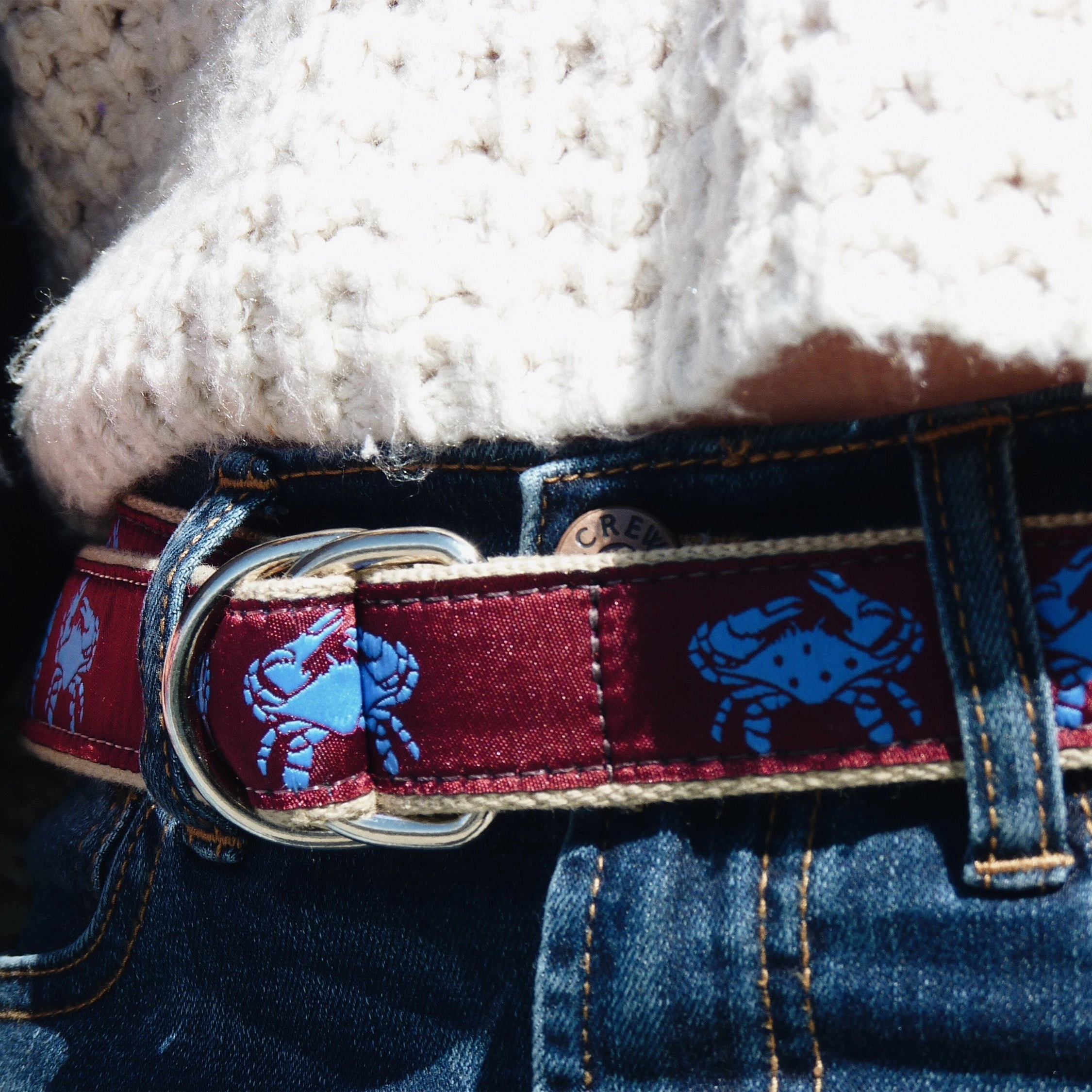 Crab Ribbon D-Ring Belt