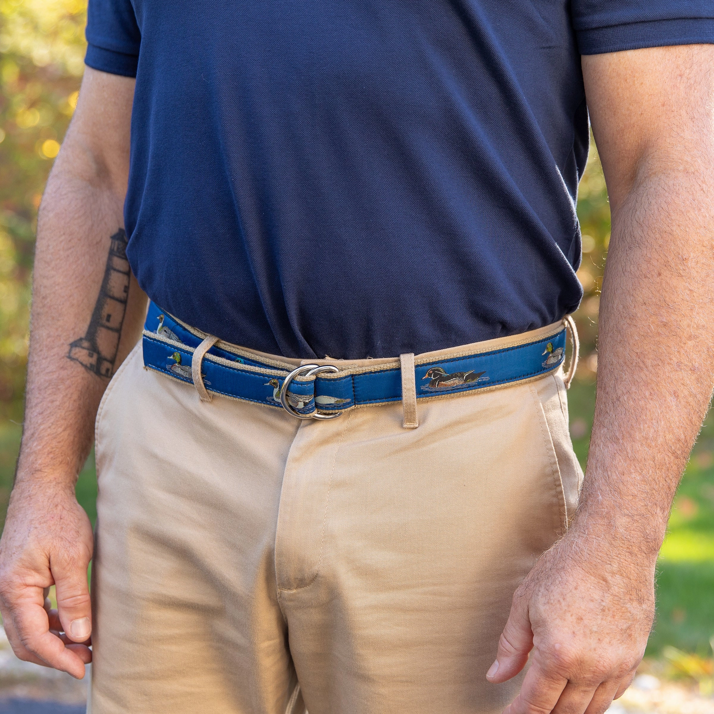 Ducks Ribbon D-Ring Belt
