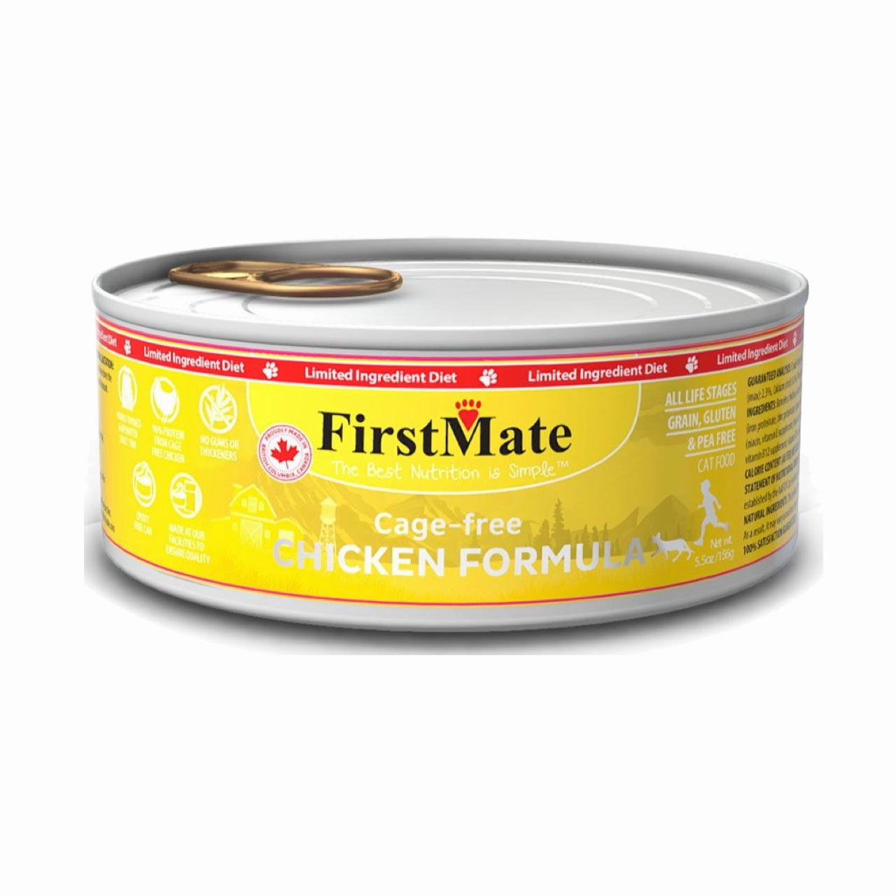 First Mate Limited Ingredient Canned Cage-Free Chicken Cat Food 5.5oz