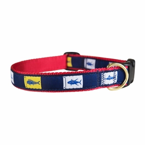 Fish Flags Ribbon Dog Collar