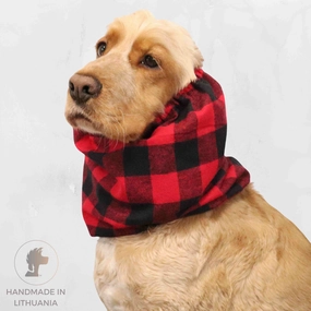 Flannel Dog Snood | Red Plaid