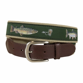 Freshwater Fish & Flies Ribbon Club Belt