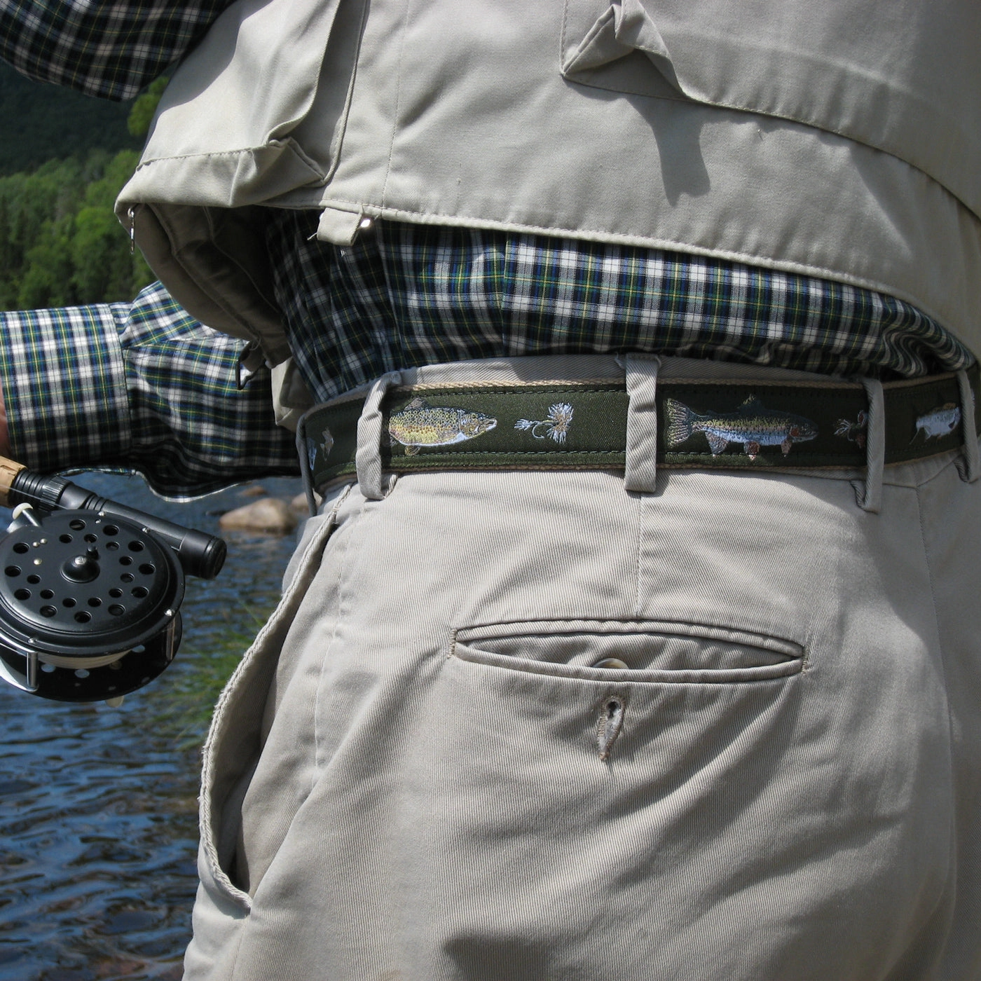 Freshwater Fish & Flies Ribbon D-Ring Belt