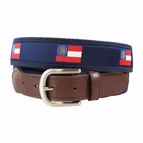 Georgia State Flag Ribbon Club Belt