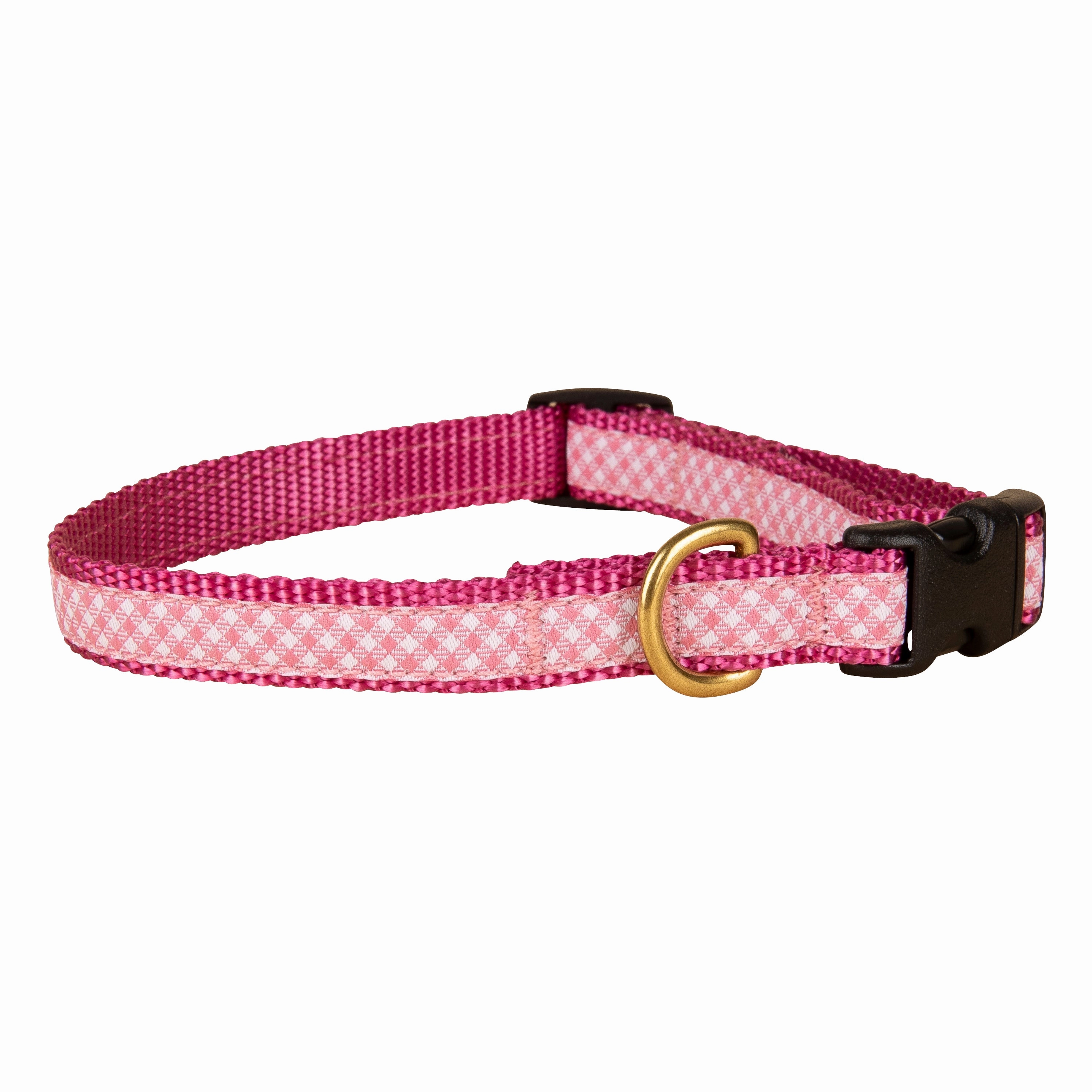 Gingham Ribbon Dog Collar