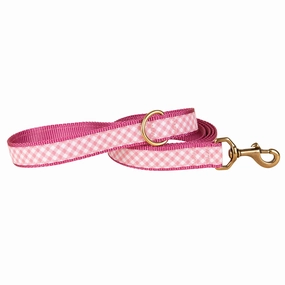 Gingham Ribbon Dog Leash