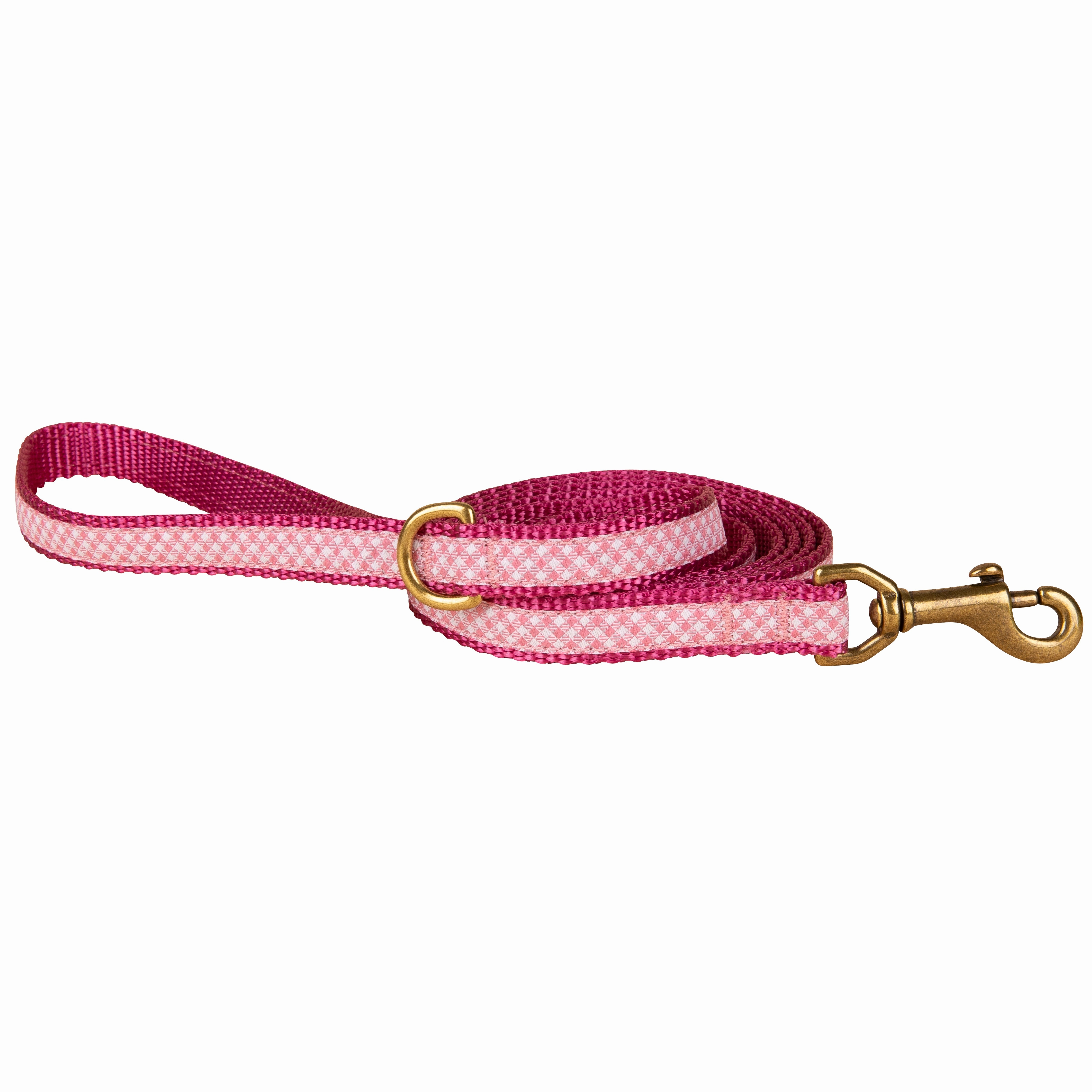 Gingham Ribbon Dog Leash