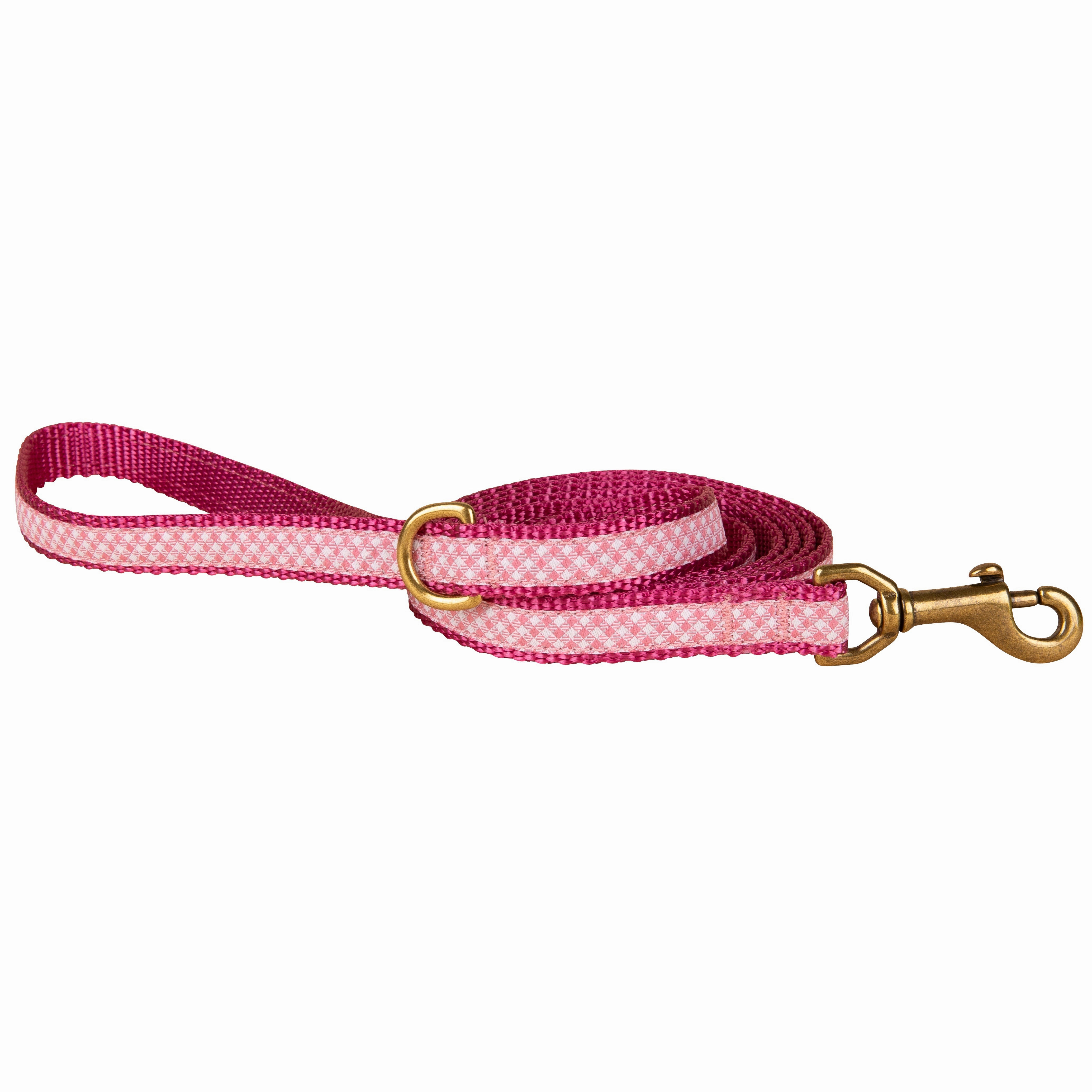 Gingham Ribbon Dog Leash