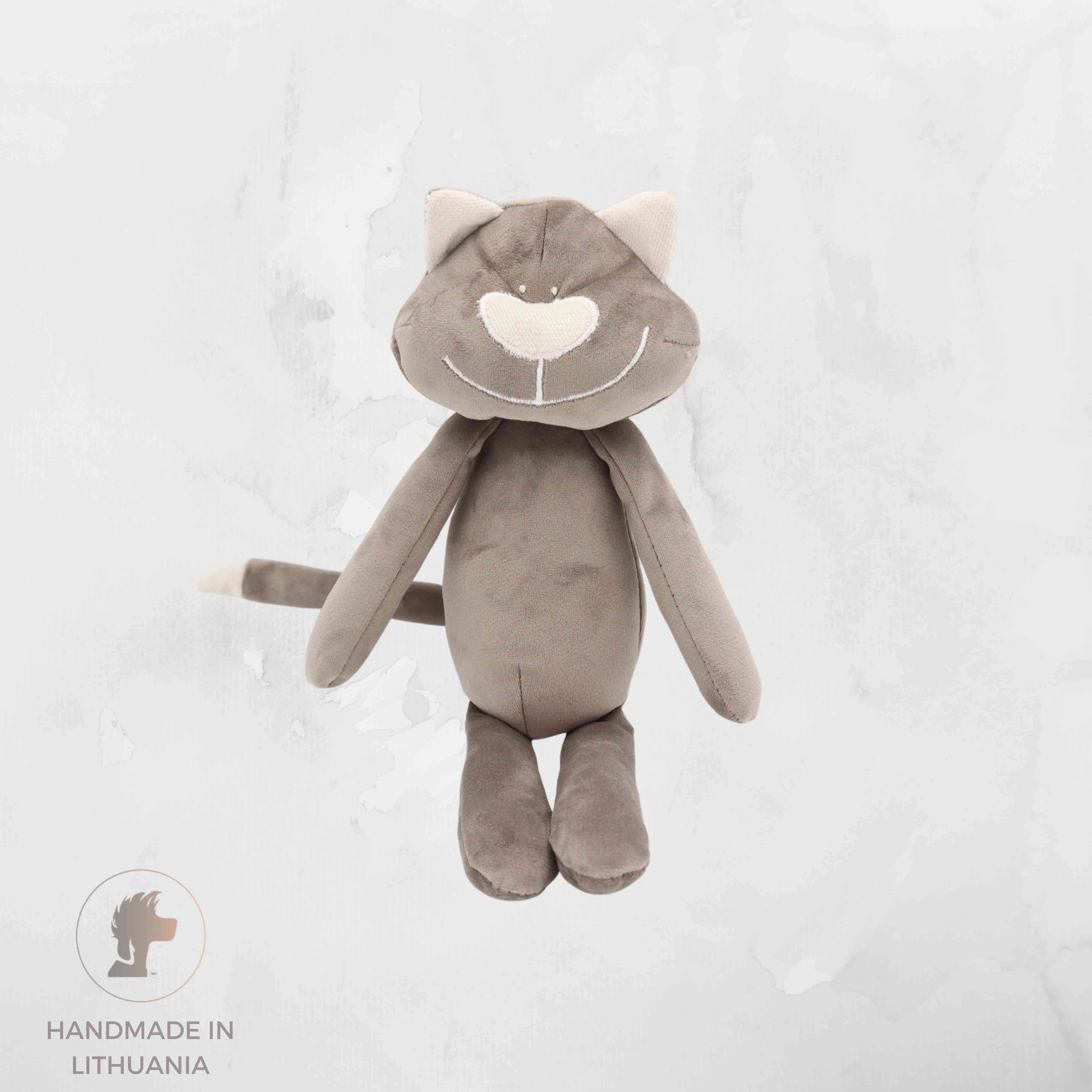 Handmade Dog Toy "Cat Albert" | With Internal Squeaker