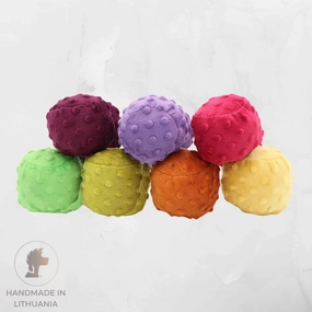 Handmade Plush Dog Ball | With Squeaker And Rattle