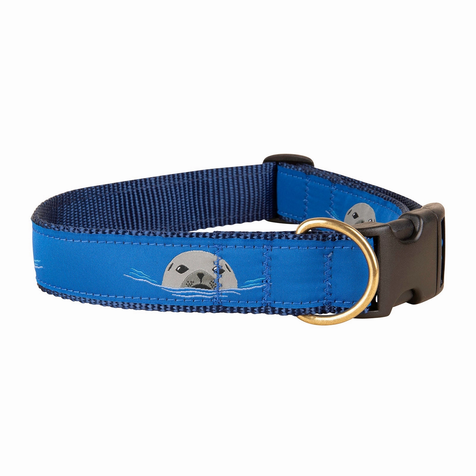 Harbor Seal Ribbon Dog Collar