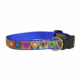 Hearts Ribbon Dog Collar
