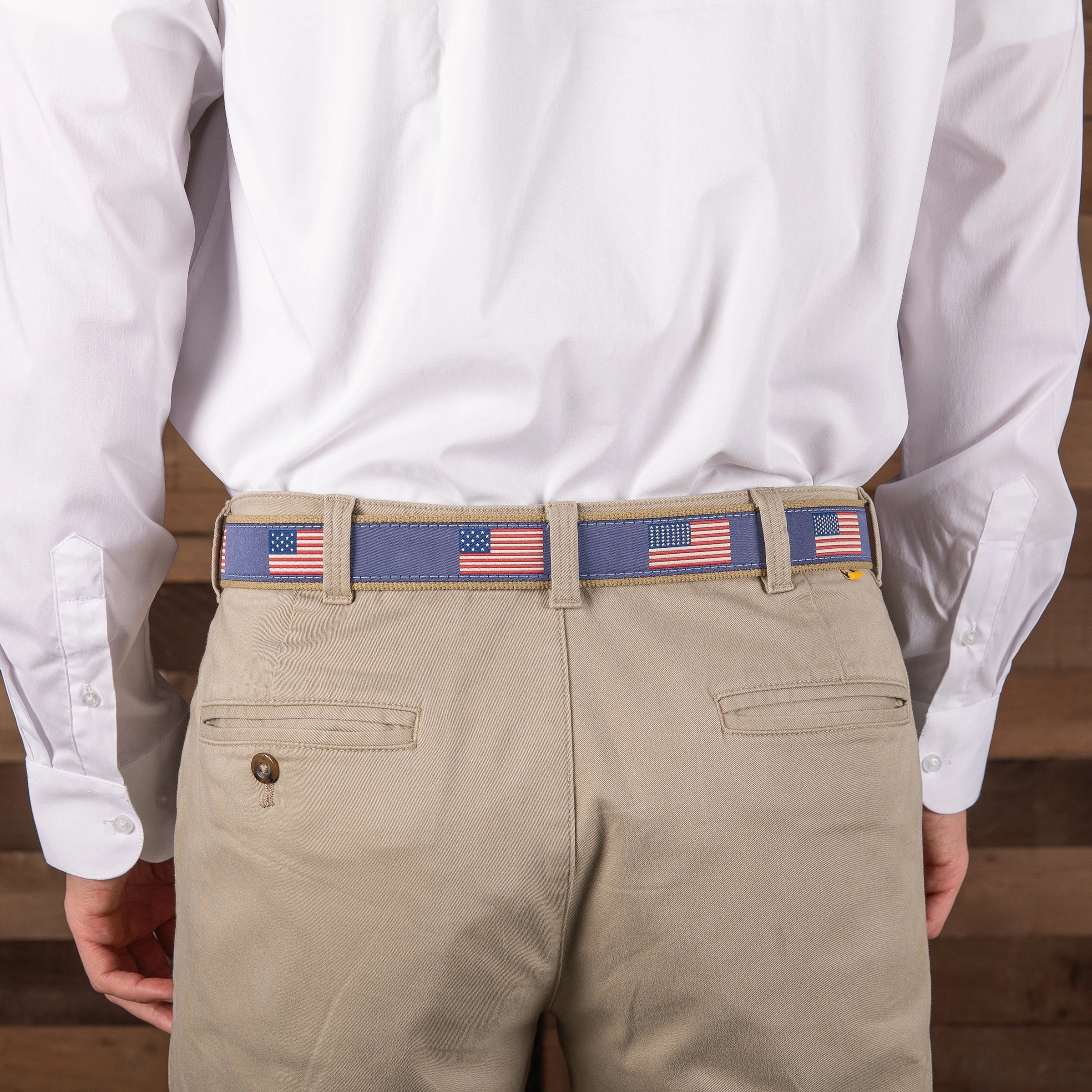 Historical American Flags Ribbon Club Belt
