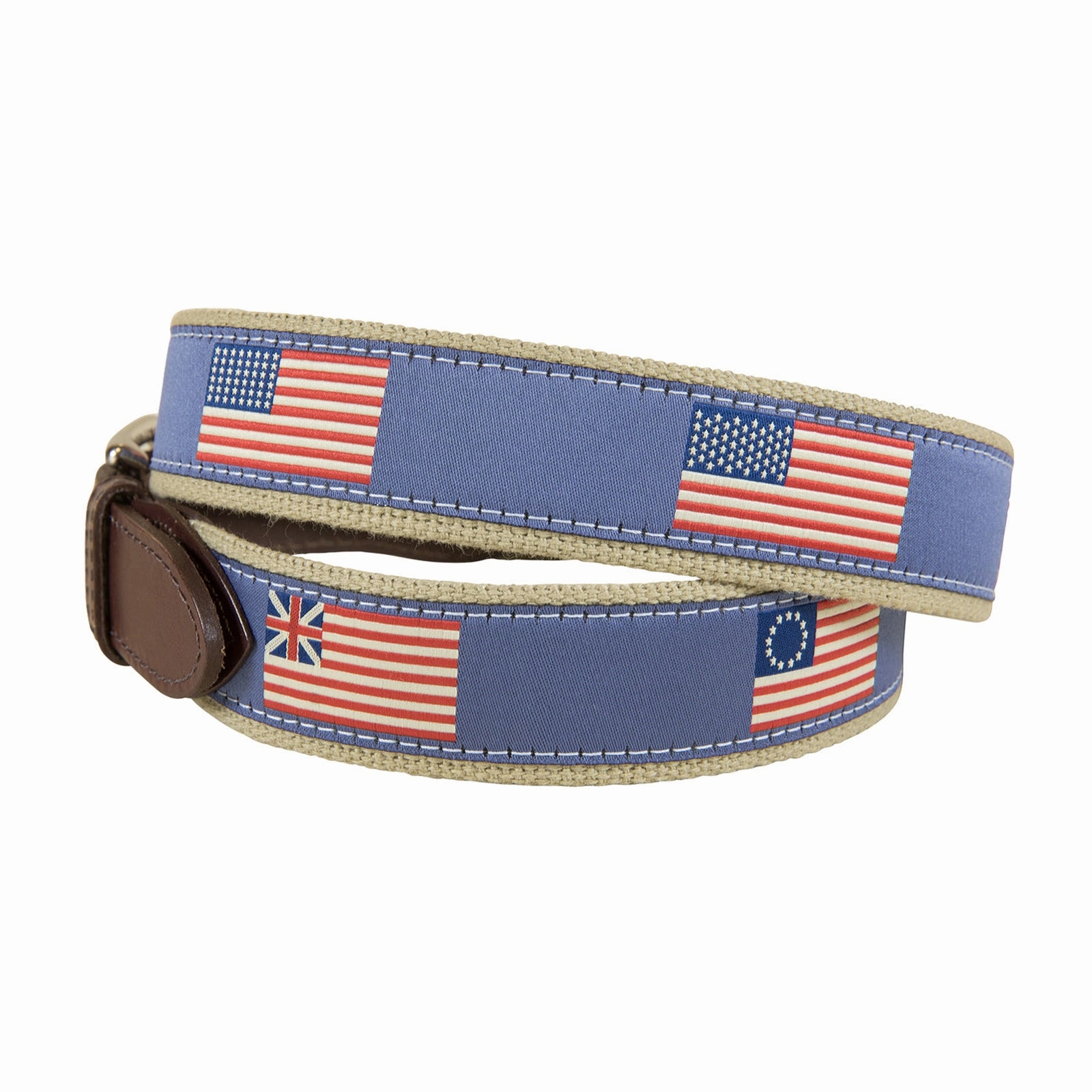 Historical American Flags Ribbon Club Belt