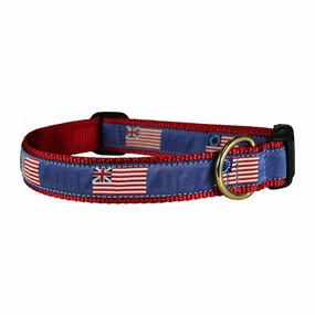 Historical American Flags Ribbon Dog Collar