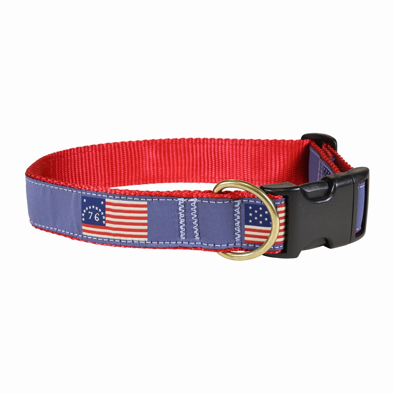 Historical American Flags Ribbon Dog Collar
