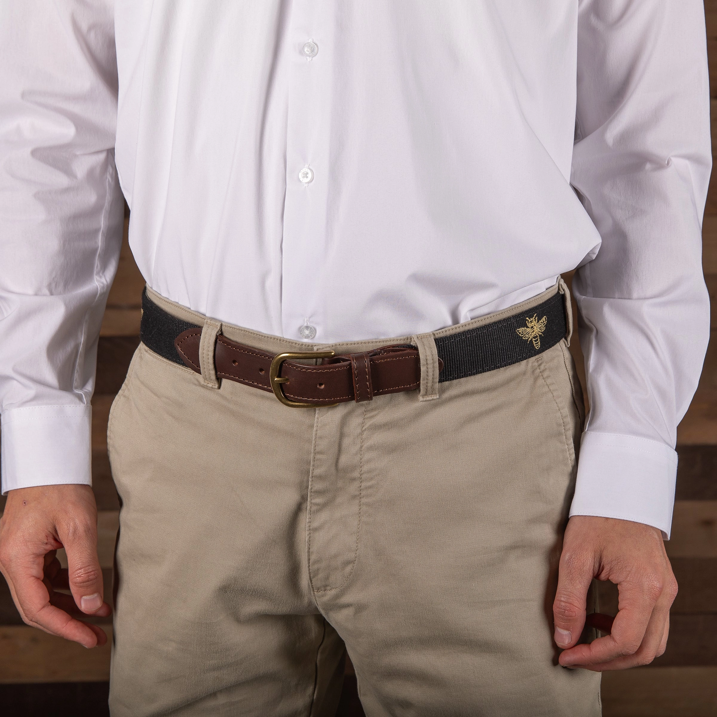 Honey Bees Embroidered Belt