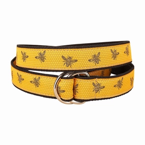 Honey Bees Ribbon D-Ring Belt