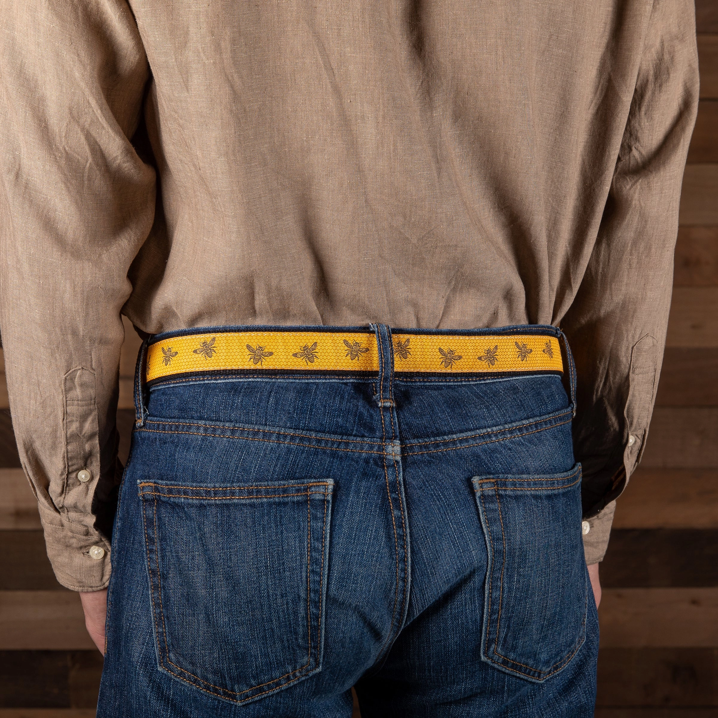 Honey Bees Ribbon D-Ring Belt