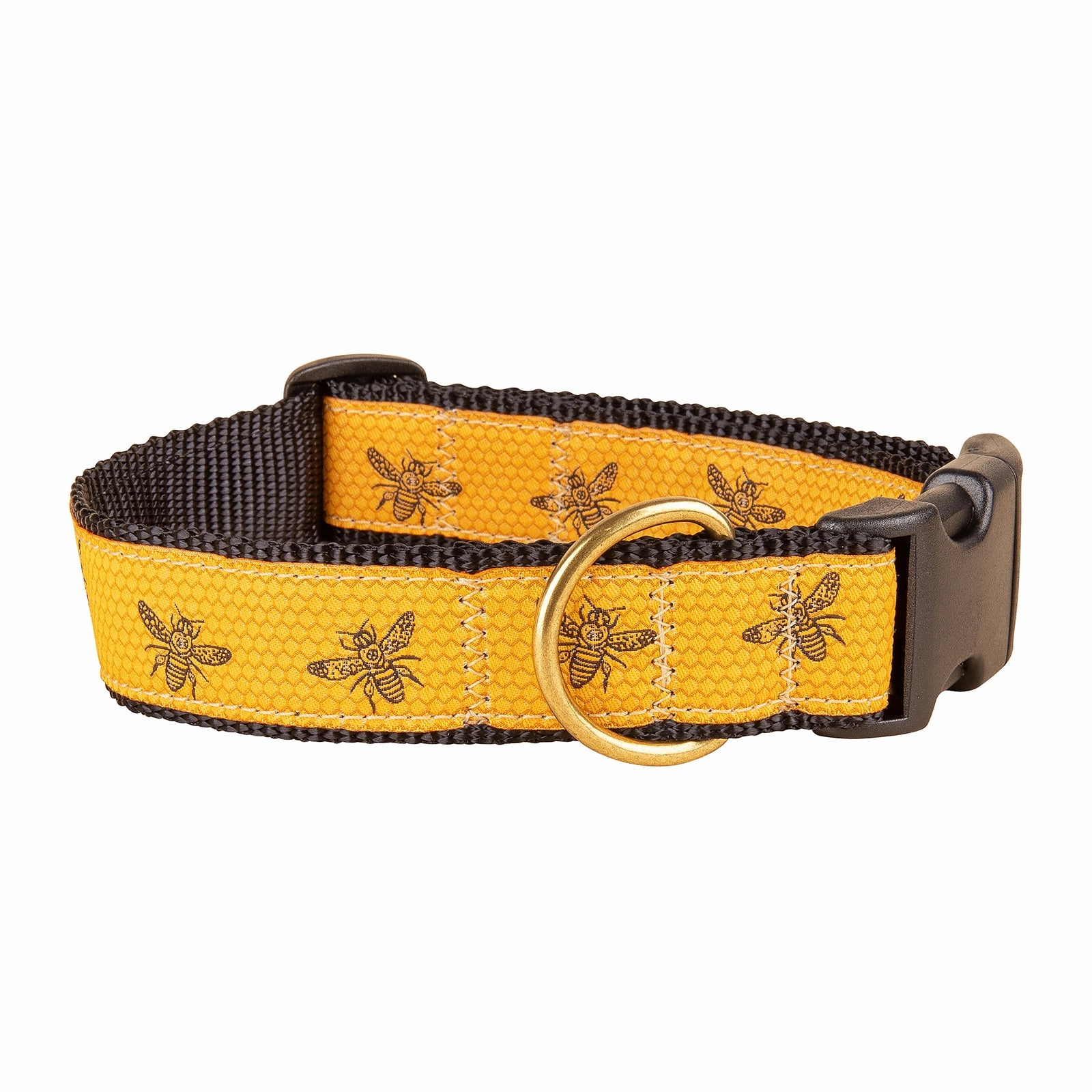 Honey Bees Ribbon Dog Collar