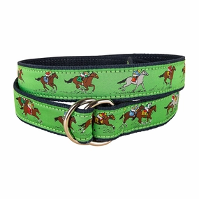 Horse Race Ribbon D-Ring Belt