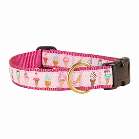 Ice Cream Cones Ribbon Dog Collar