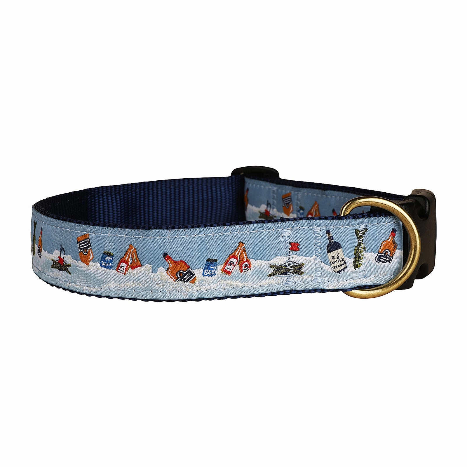 Ice Fishing 101 Ribbon Dog Collar