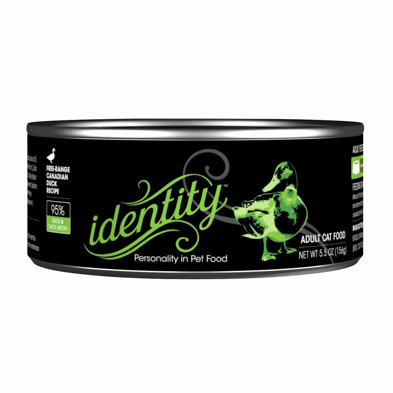 Identity 95% Free-Range Canadian Duck & Duck Broth Pate Wet Cat Food 5.5oz