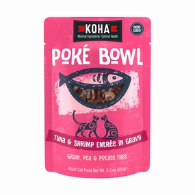 KOHA Poke Bowl Tuna & Shrimp Entree Cat Food Pouch