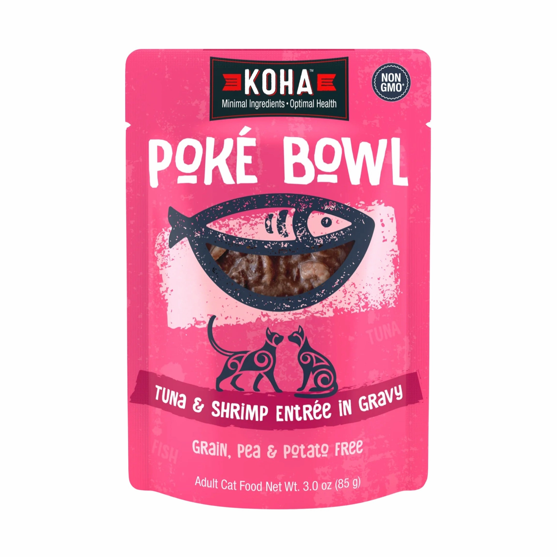 KOHA Poke Bowl Tuna & Shrimp Entree Cat Food Pouch