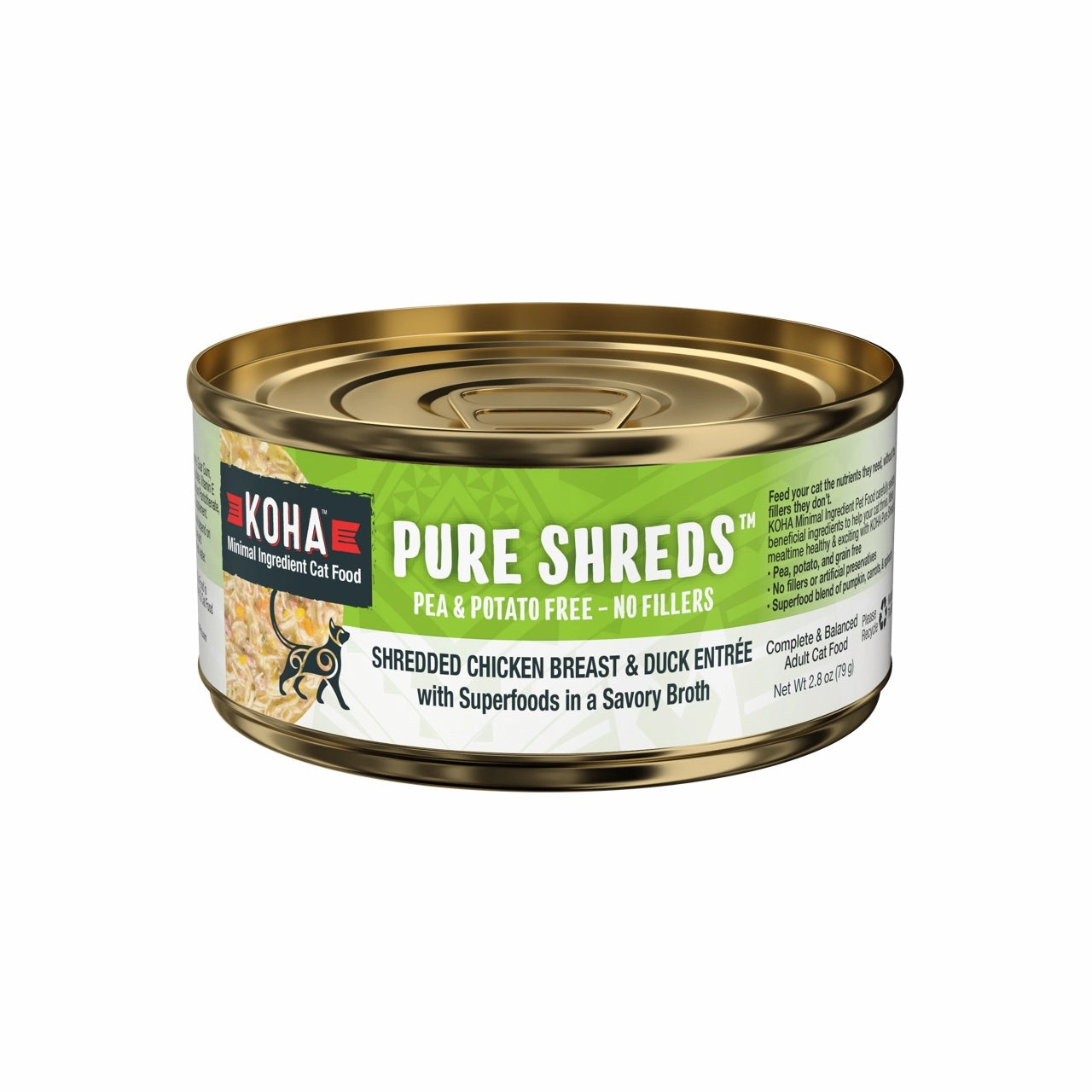 KOHA Pure Shreds Chicken Breast & Duck Entr??e Can 2.8oz