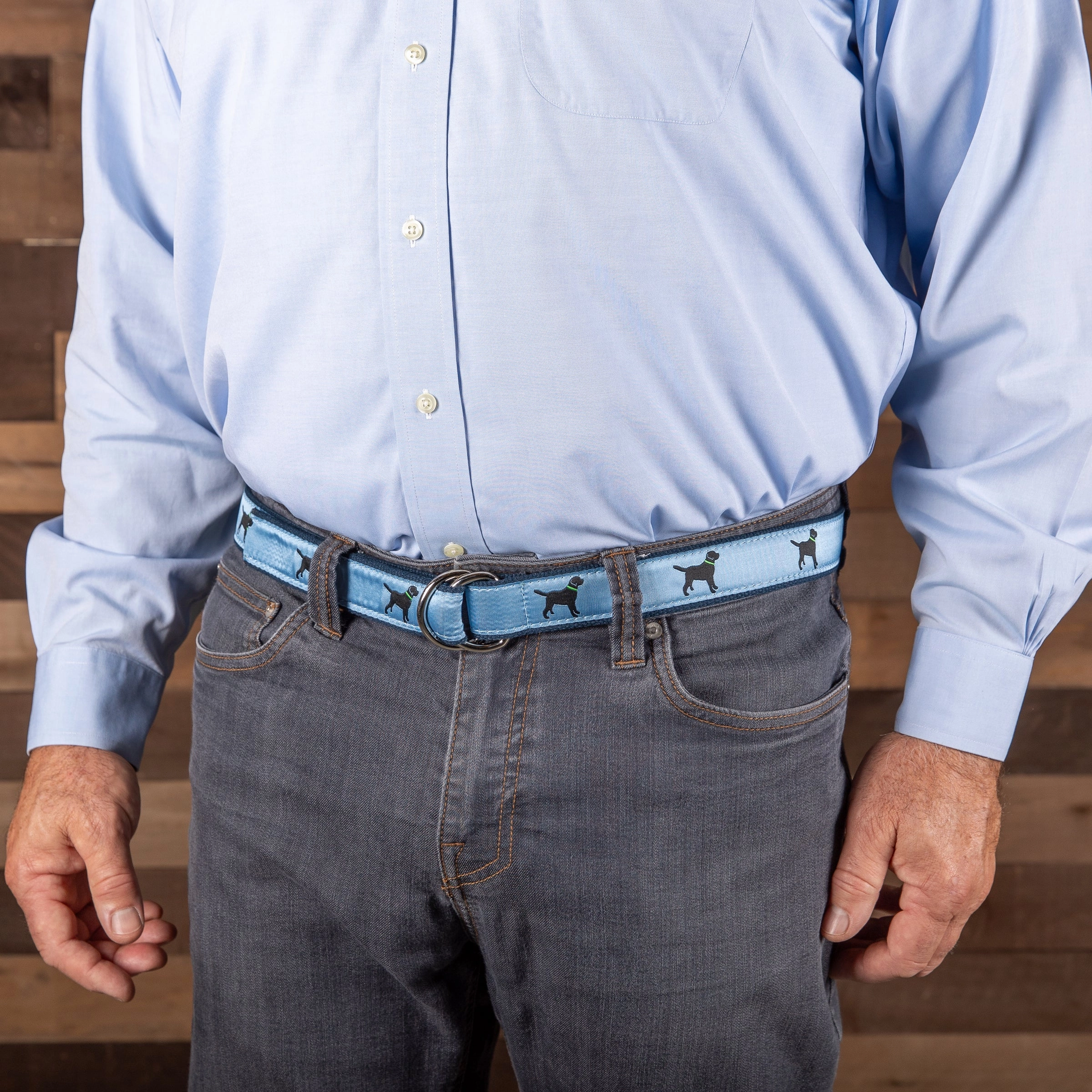 Labrador Retriever Ribbon D-Ring Belt