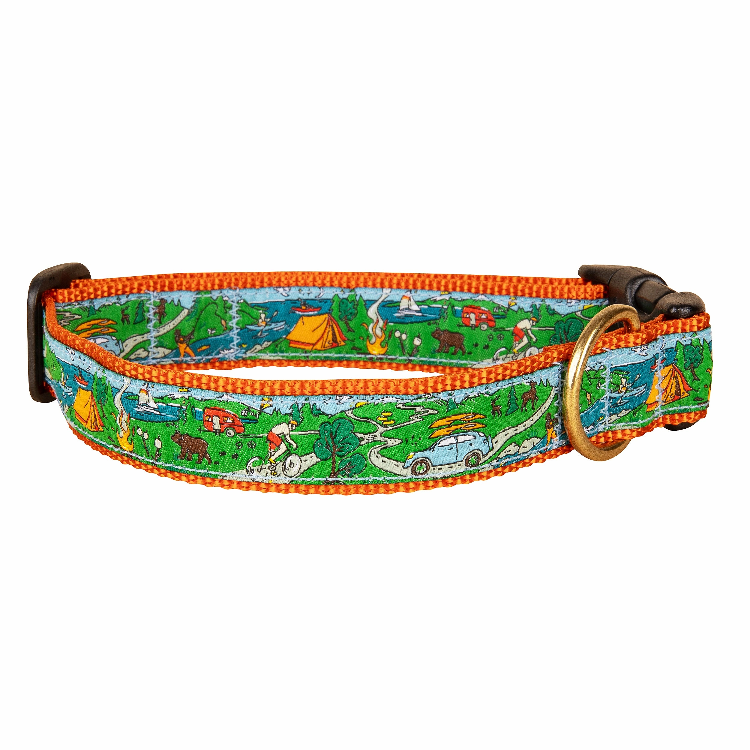 Let's Camp Ribbon Dog Collar