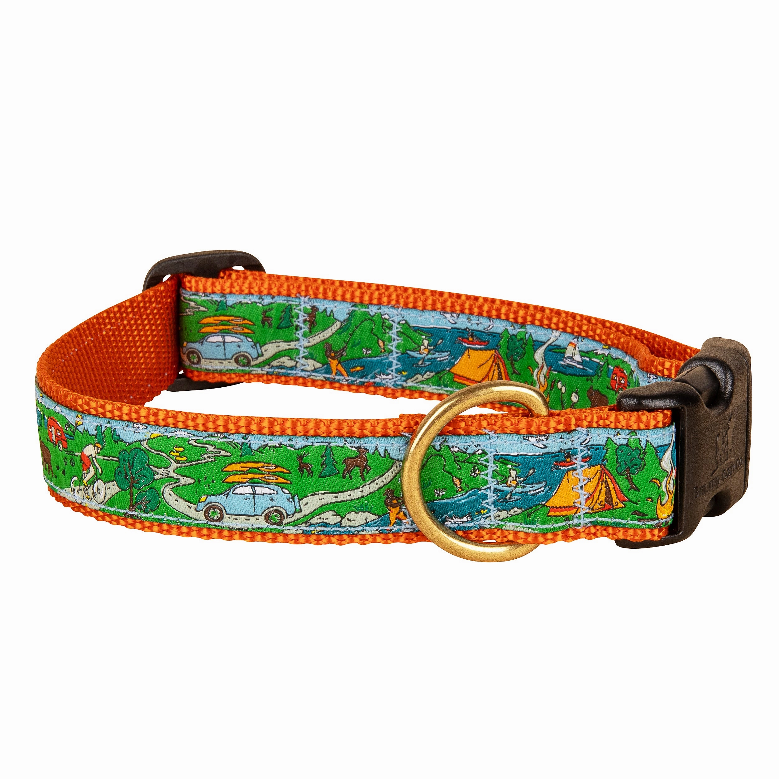 Let's Camp Ribbon Dog Collar