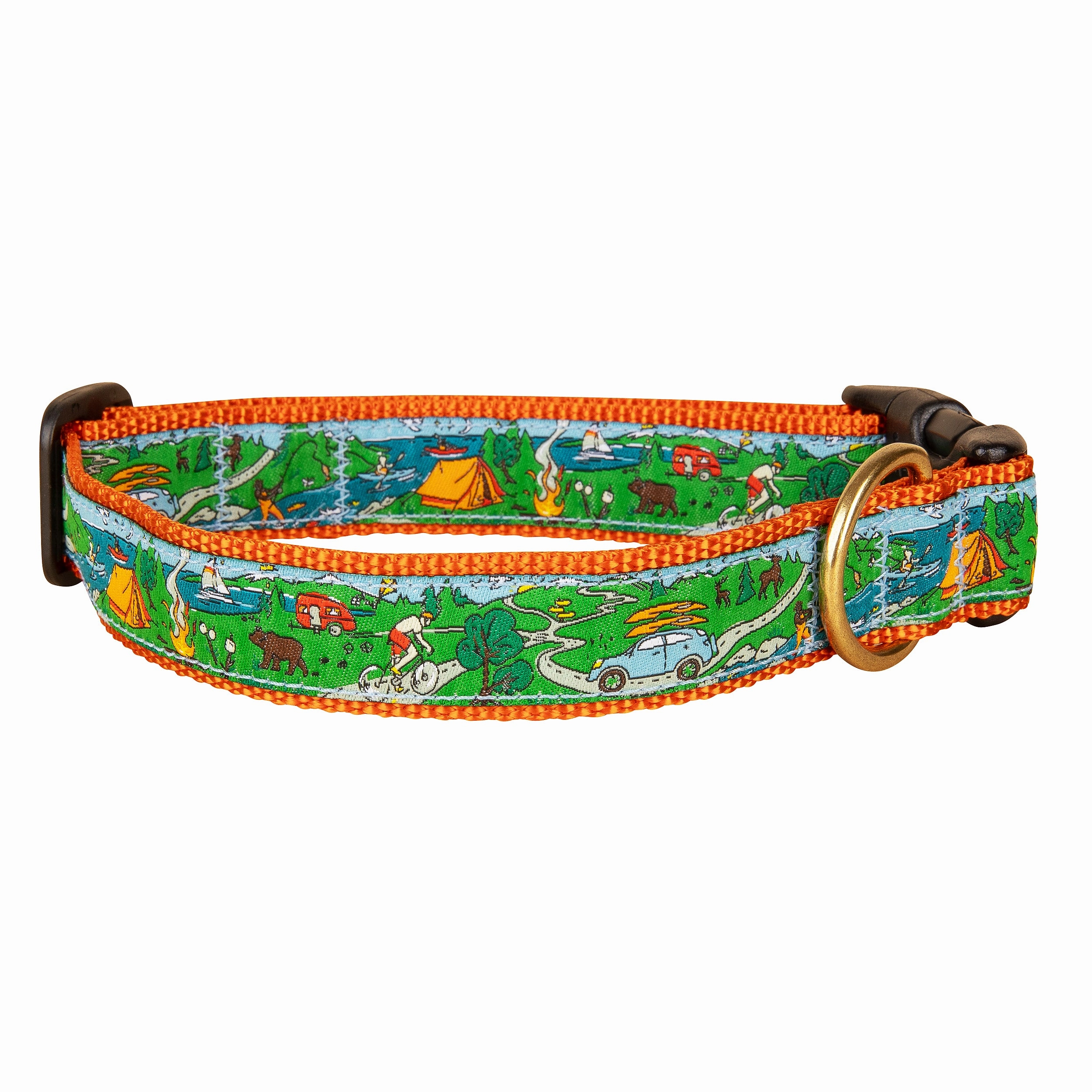 Let's Camp Ribbon Dog Collar