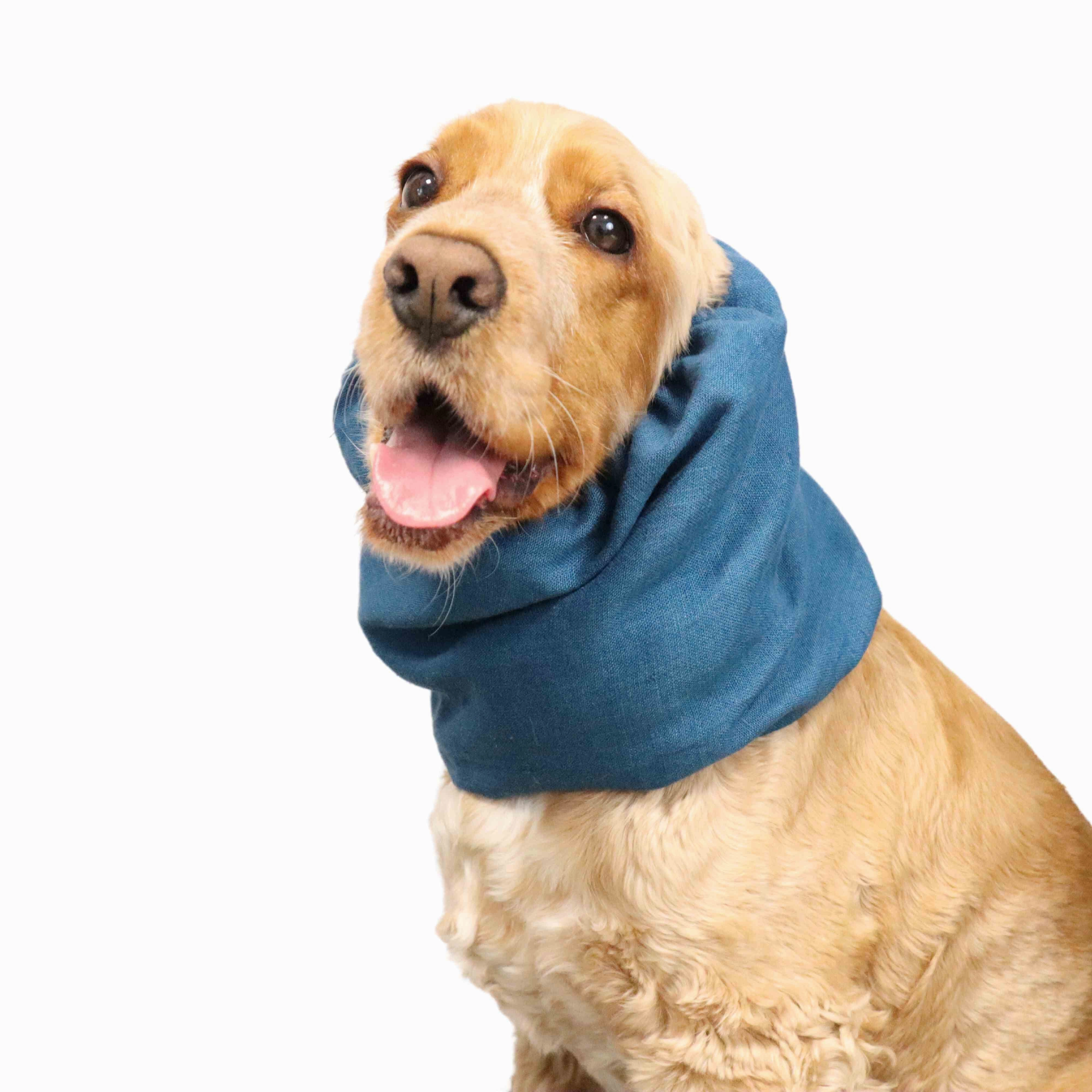Linen Dog Snood | Marine Blue