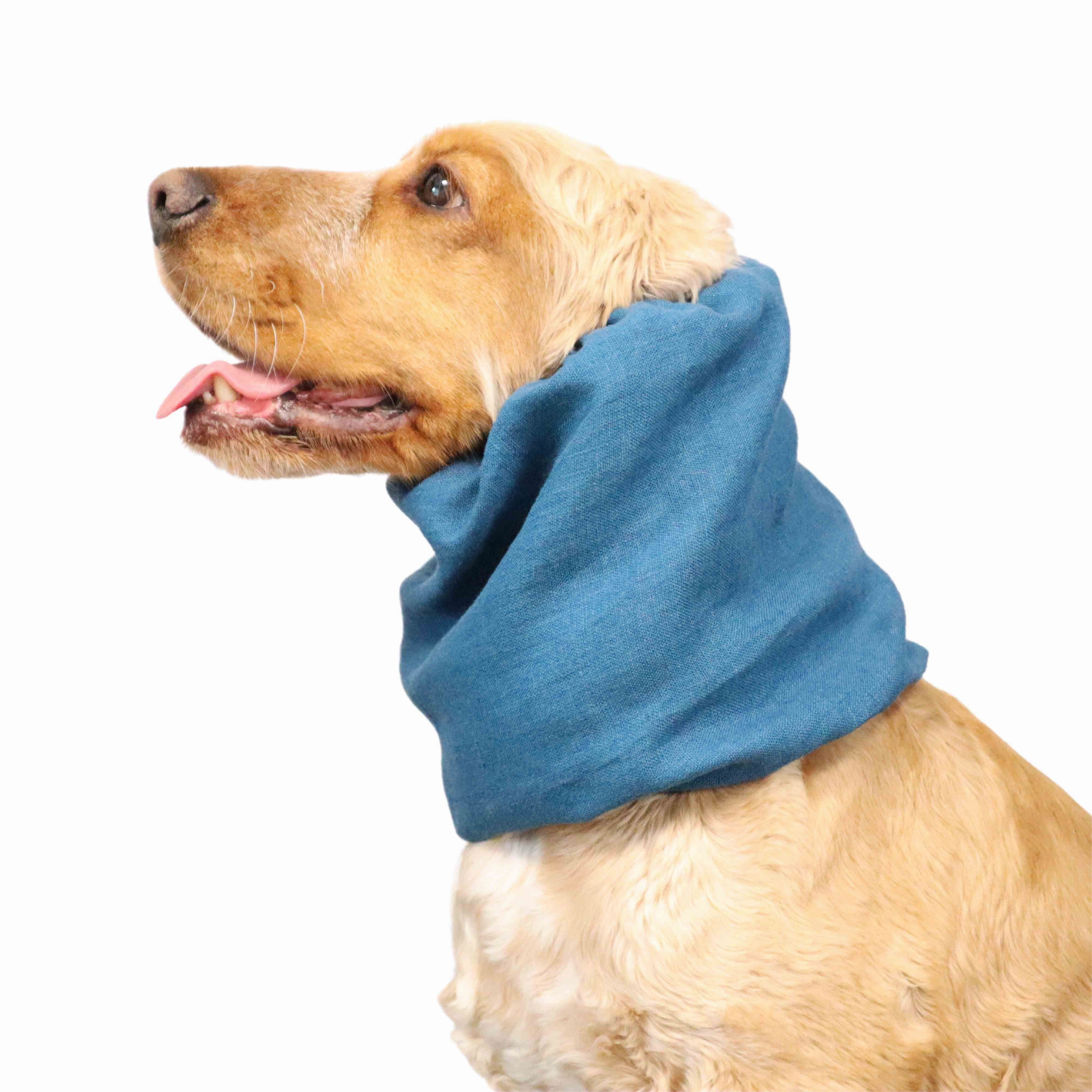 Linen Dog Snood | Marine Blue