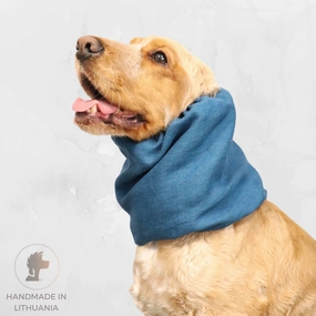 Linen Dog Snood | Marine Blue