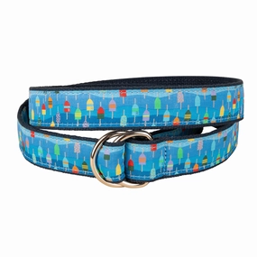Lobster Buoys Ribbon D-Ring Belt