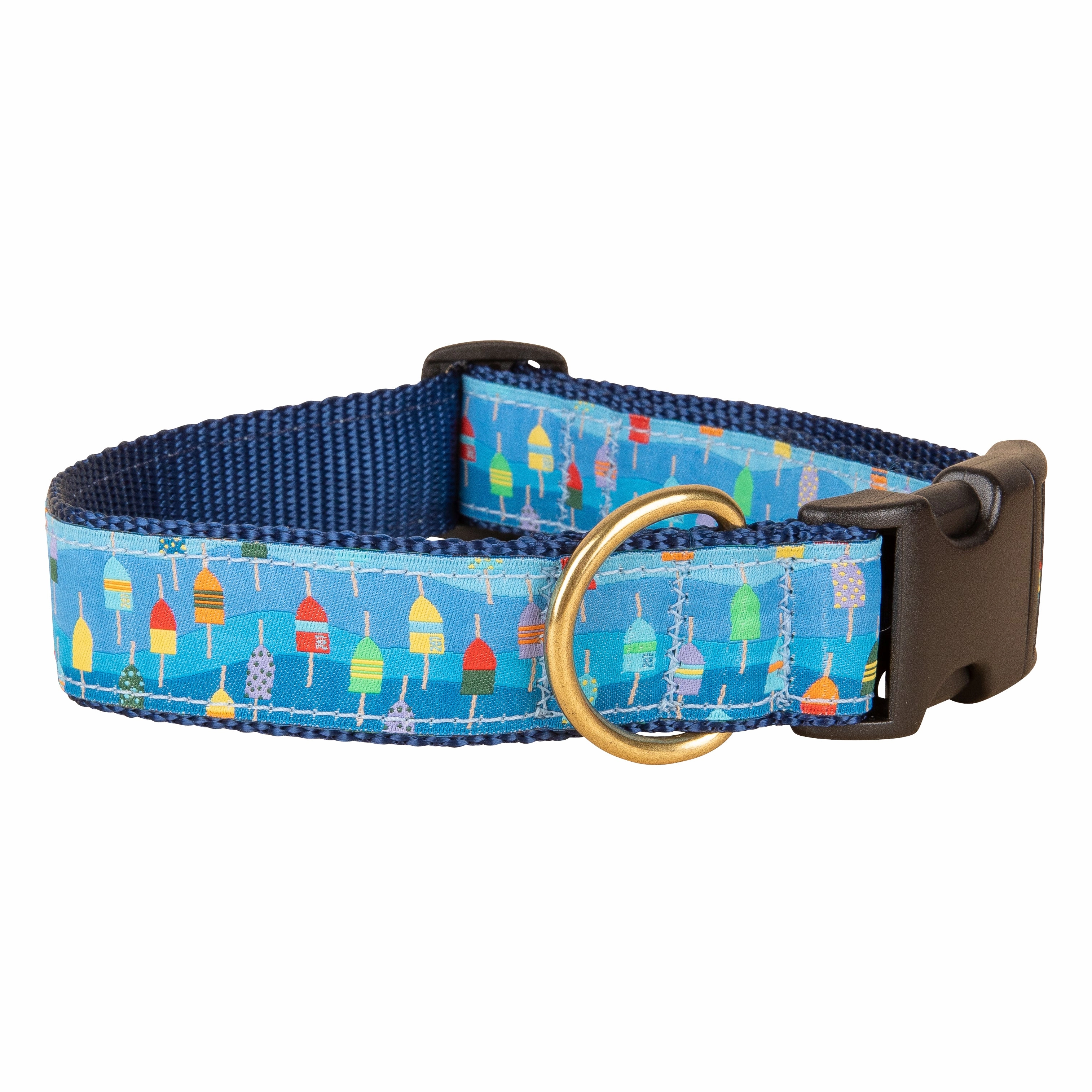 Lobster Buoys Ribbon Dog Collar