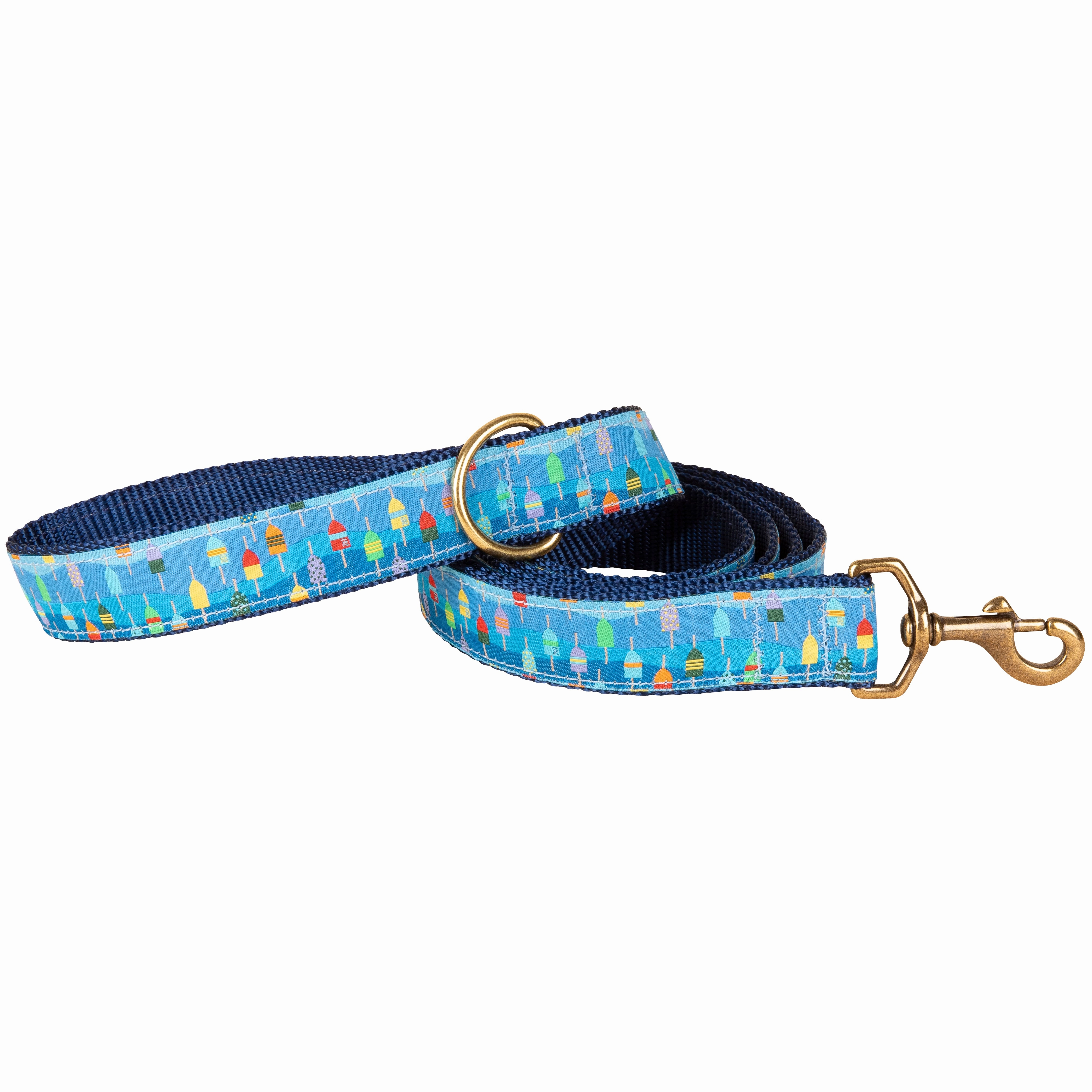 Lobster Buoys Ribbon Dog Leash