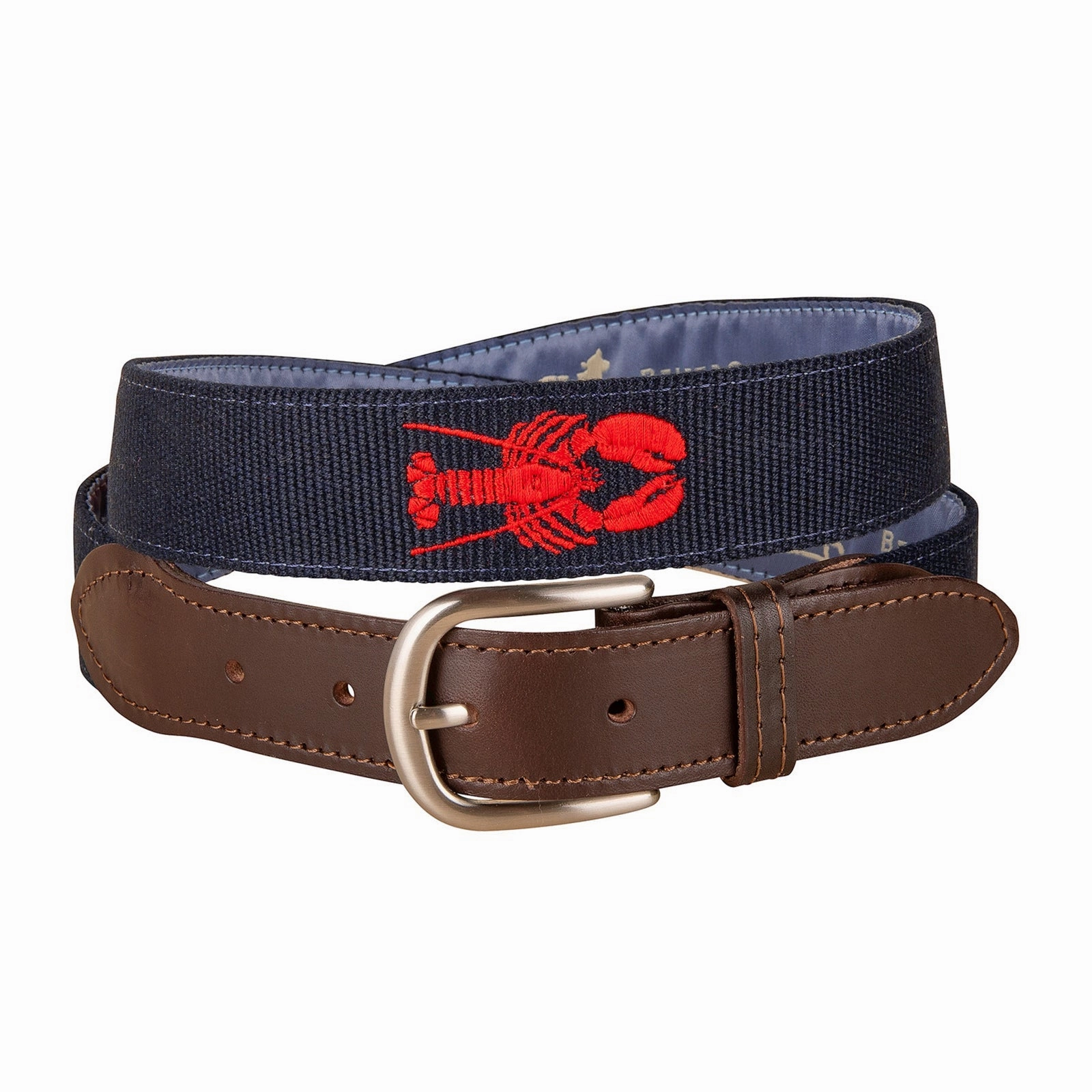 Lobster Embroidered Belt
