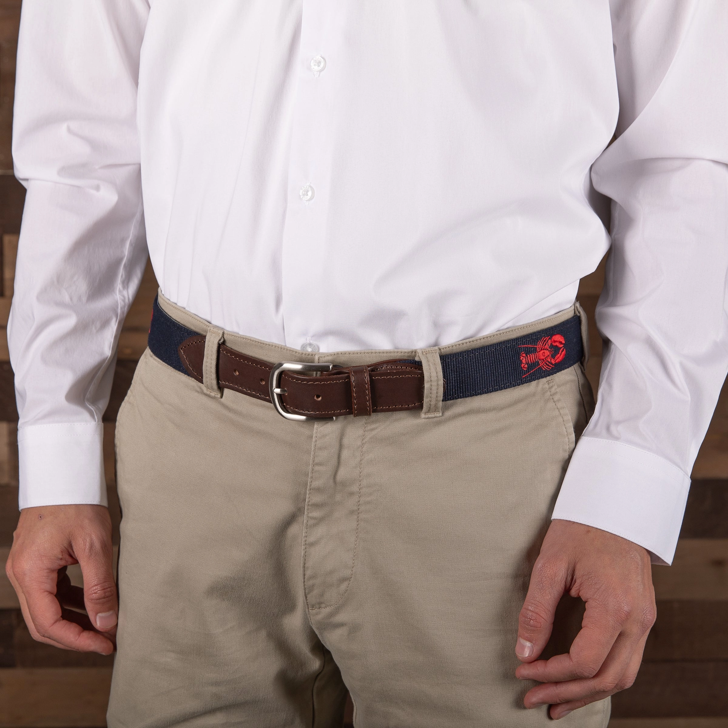 Lobster Embroidered Belt