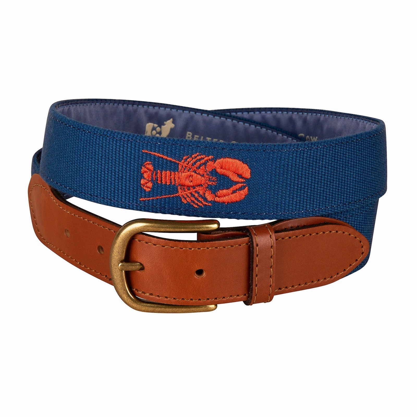 Lobster Embroidered Belt