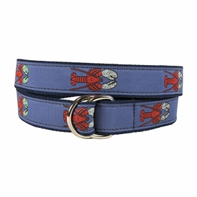 Lobster with Mittens Ribbon D-Ring Belt
