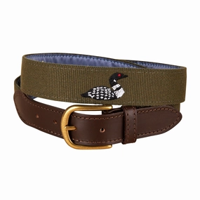 Loon Embroidered Belt